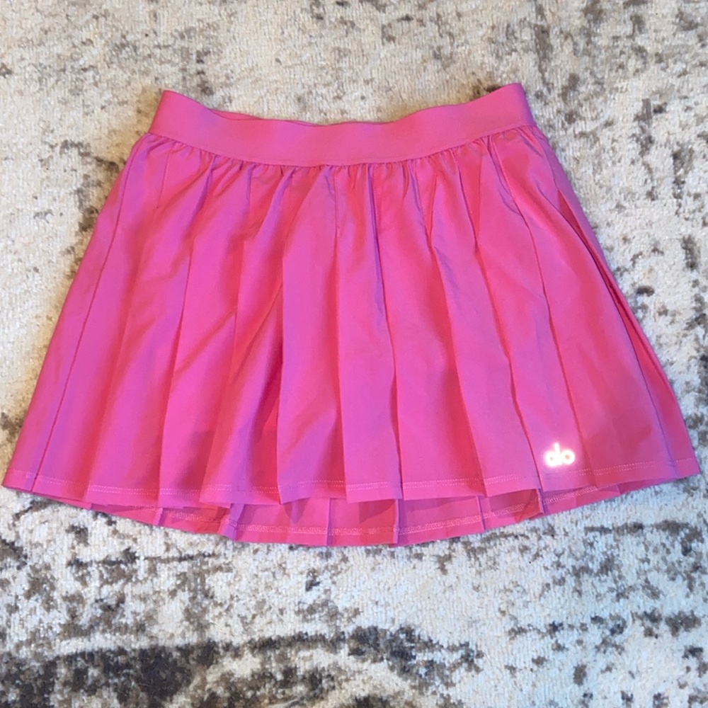 Alo Yoga Paradise Pink Pleated Varsity Tennis Skirt